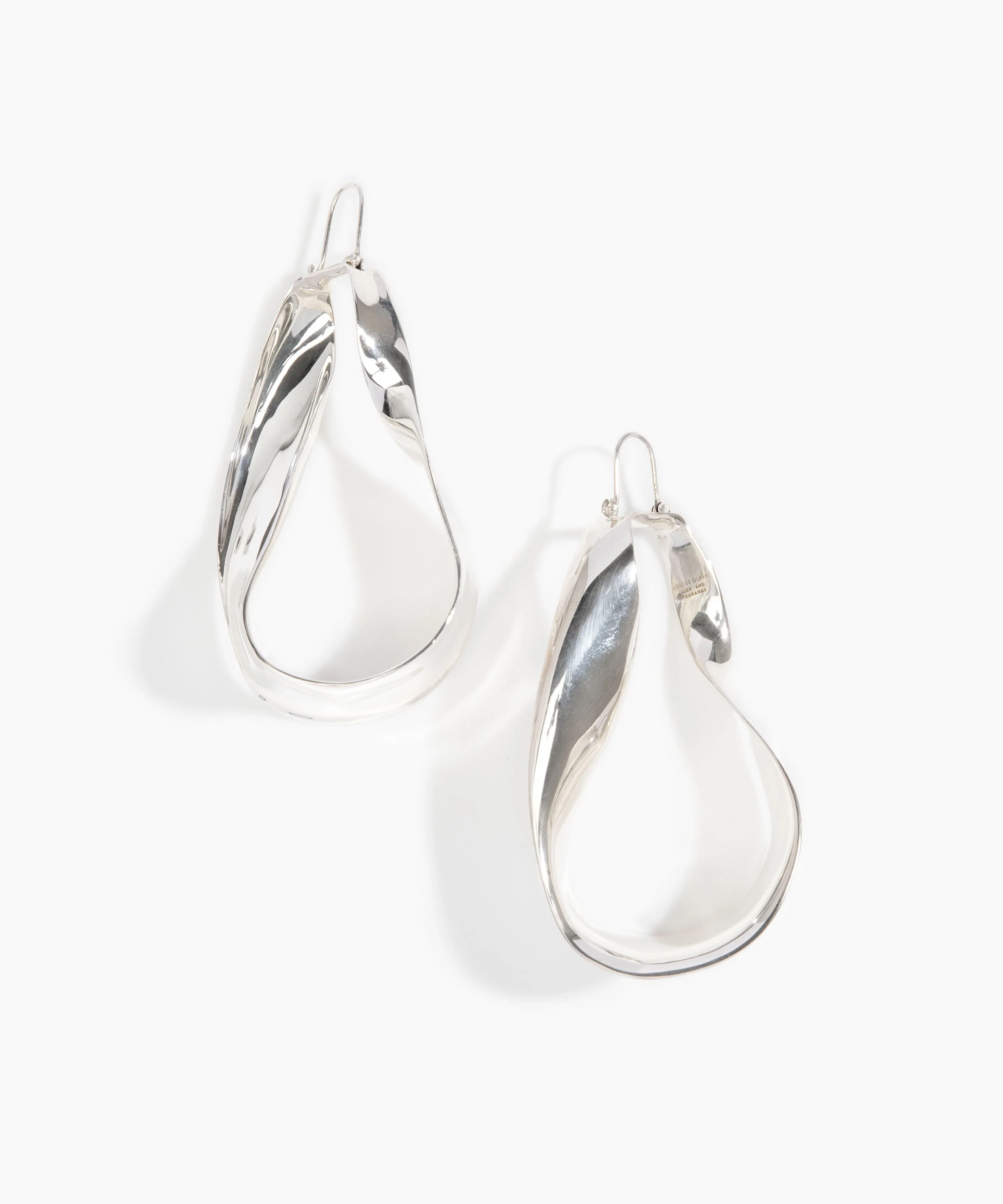 Large Olive Leaf Earrings - Image 3