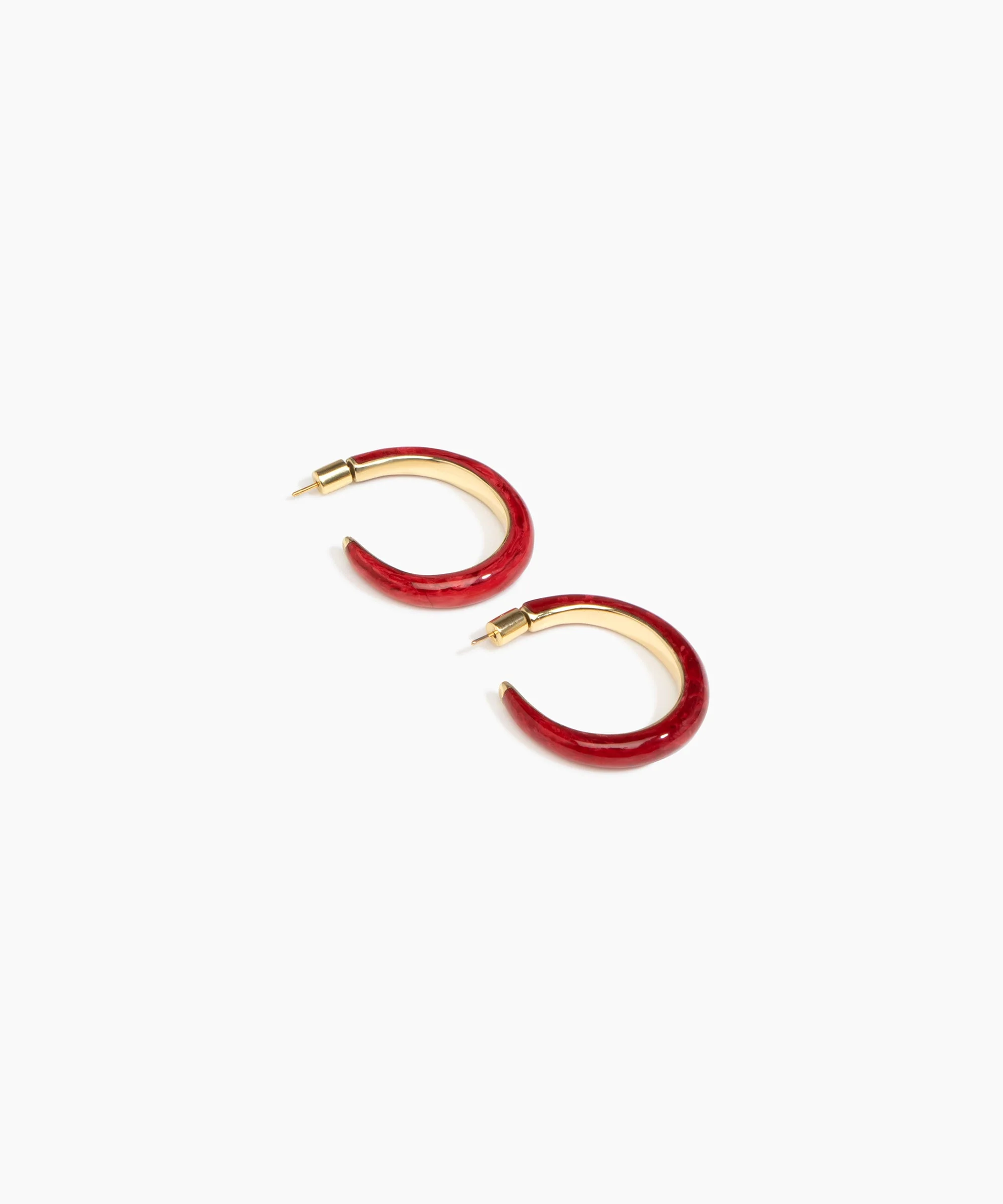 Large Pebble Duo Hoop Earrings - Image 2
