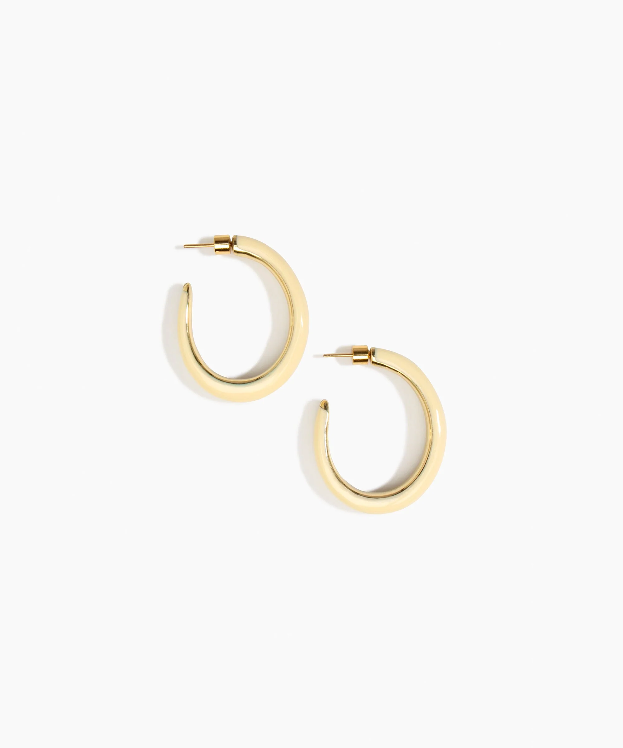 Large Pebble Duo Hoop Earrings - Image 7