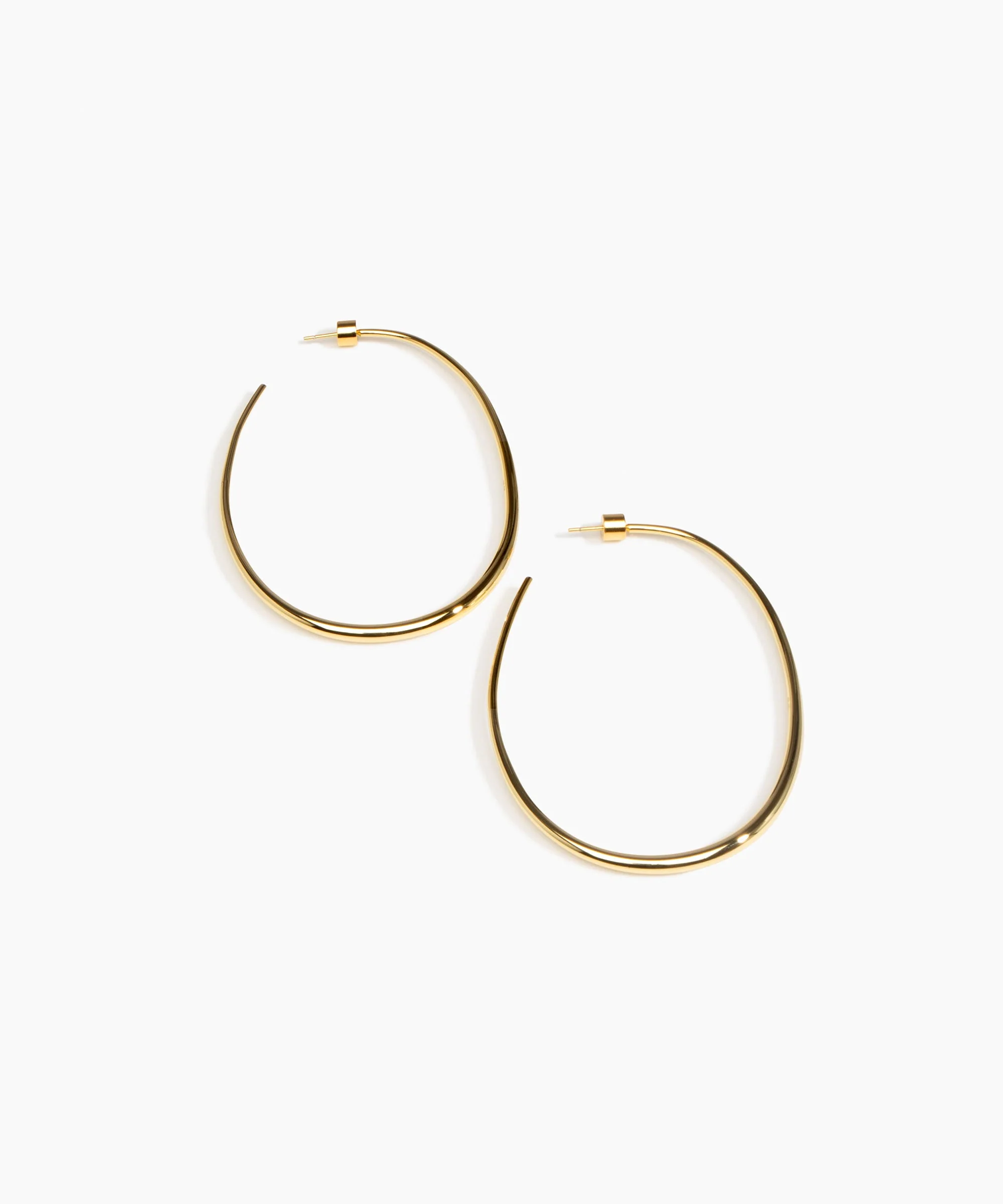 Large Pebble Hoop Earrings - Image 2