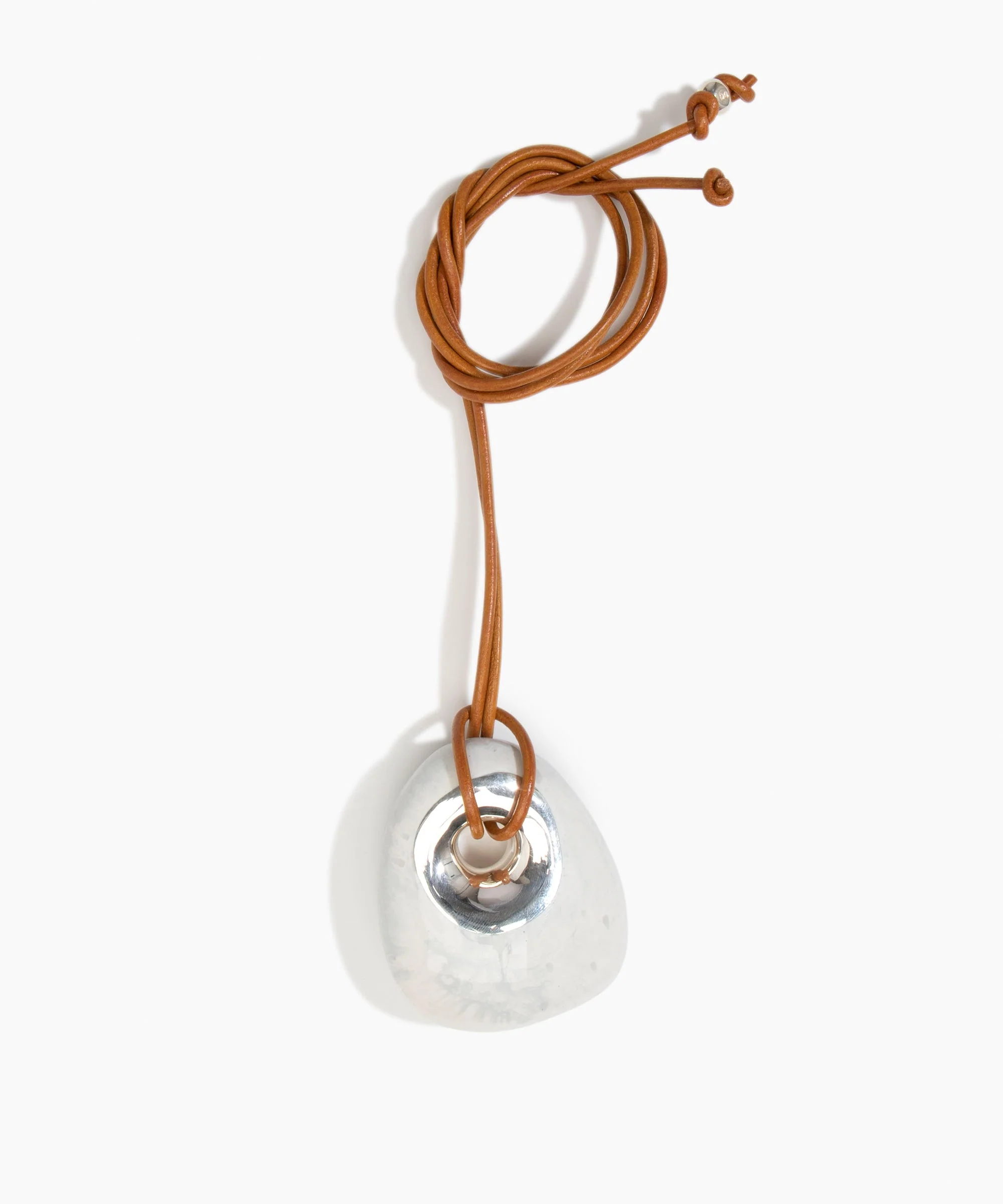 Large Rock Pendant on Leather - Image 2