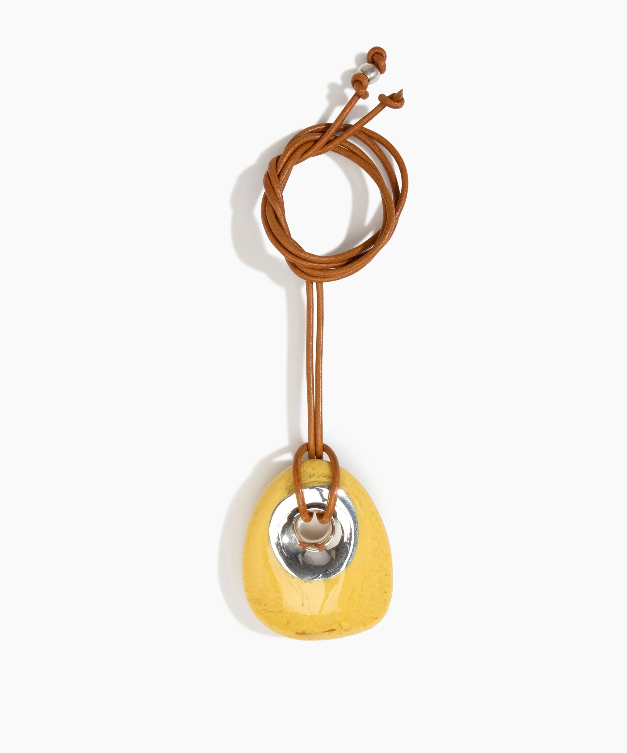 Large Rock Pendant on Leather - Image 4