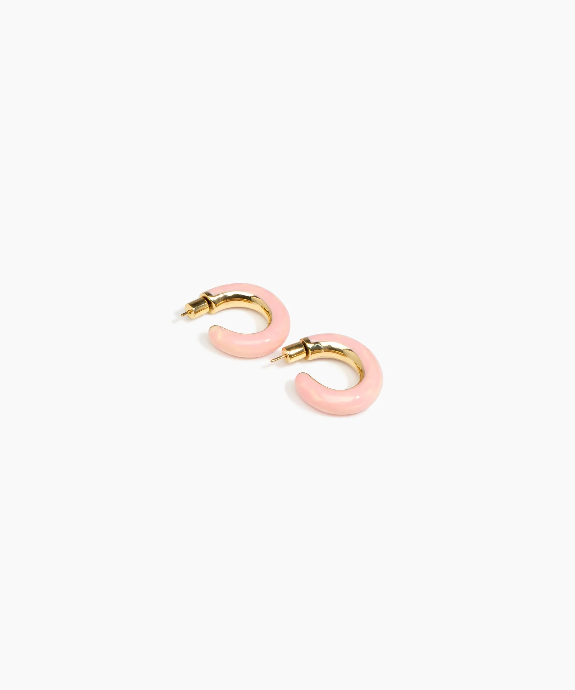 Medium Pebble Duo Hoop Earrings - Image 2
