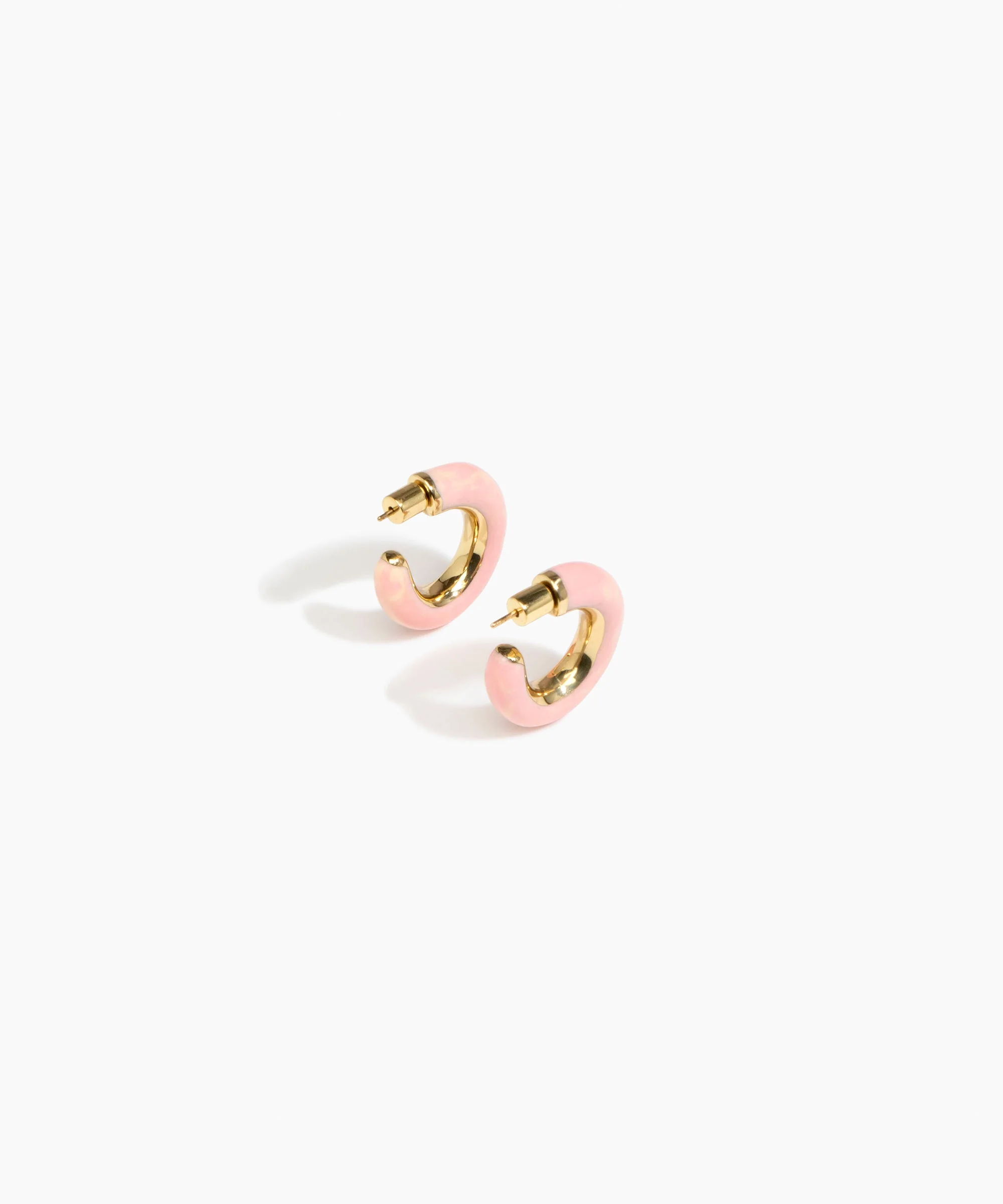 Medium Pebble Duo Hoop Earrings - Image 3