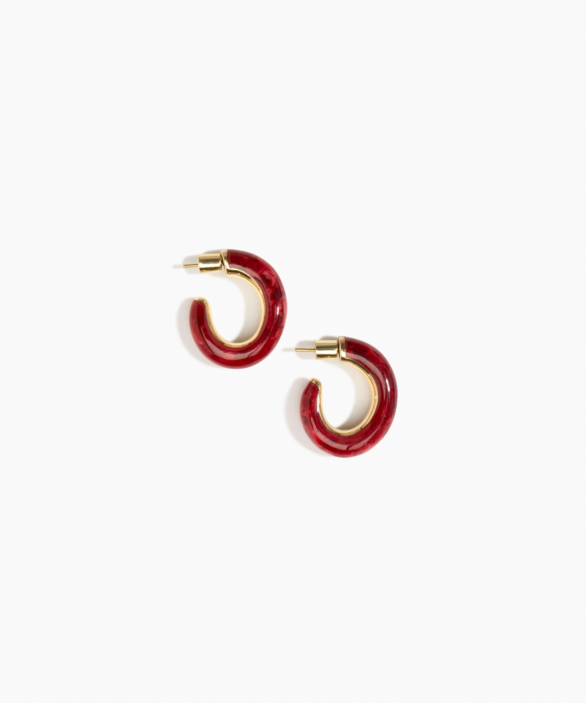 Medium Pebble Duo Hoop Earrings - Image 4