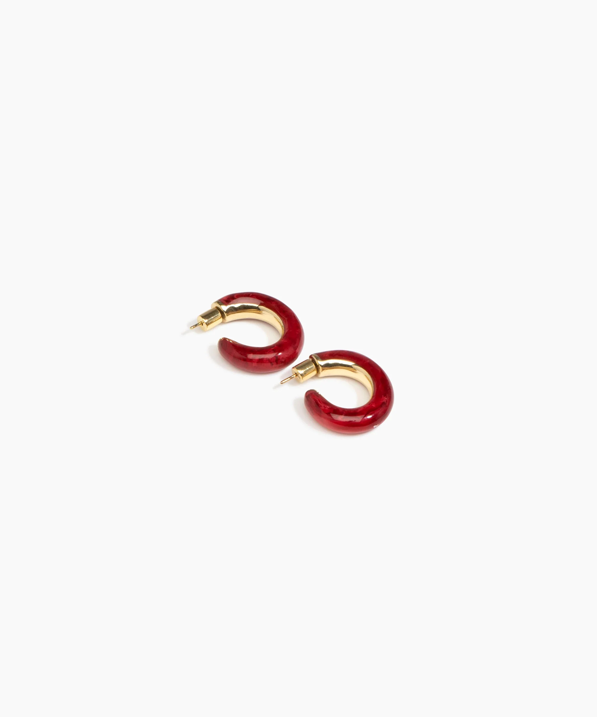 Medium Pebble Duo Hoop Earrings - Image 5