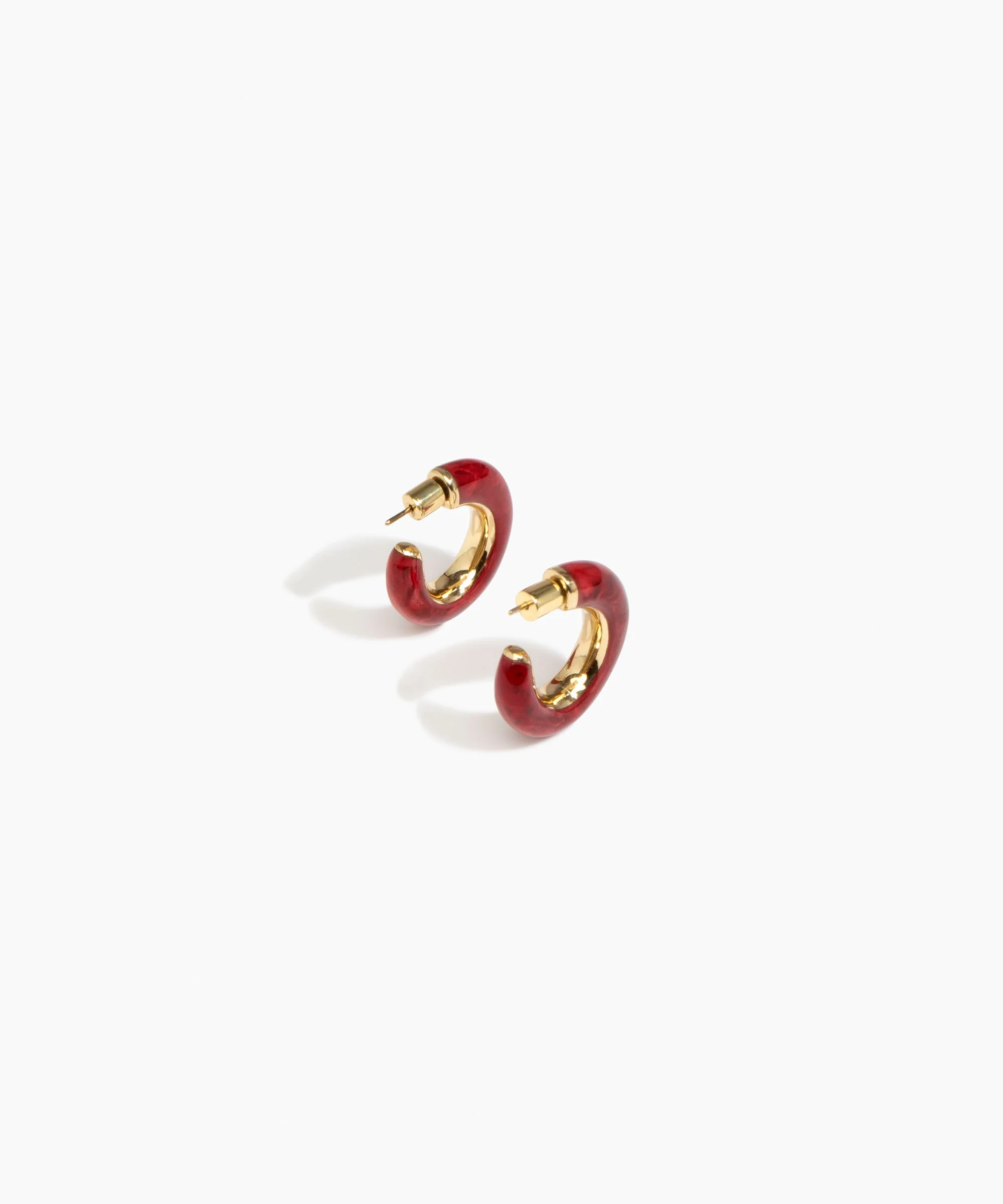 Medium Pebble Duo Hoop Earrings - Image 6