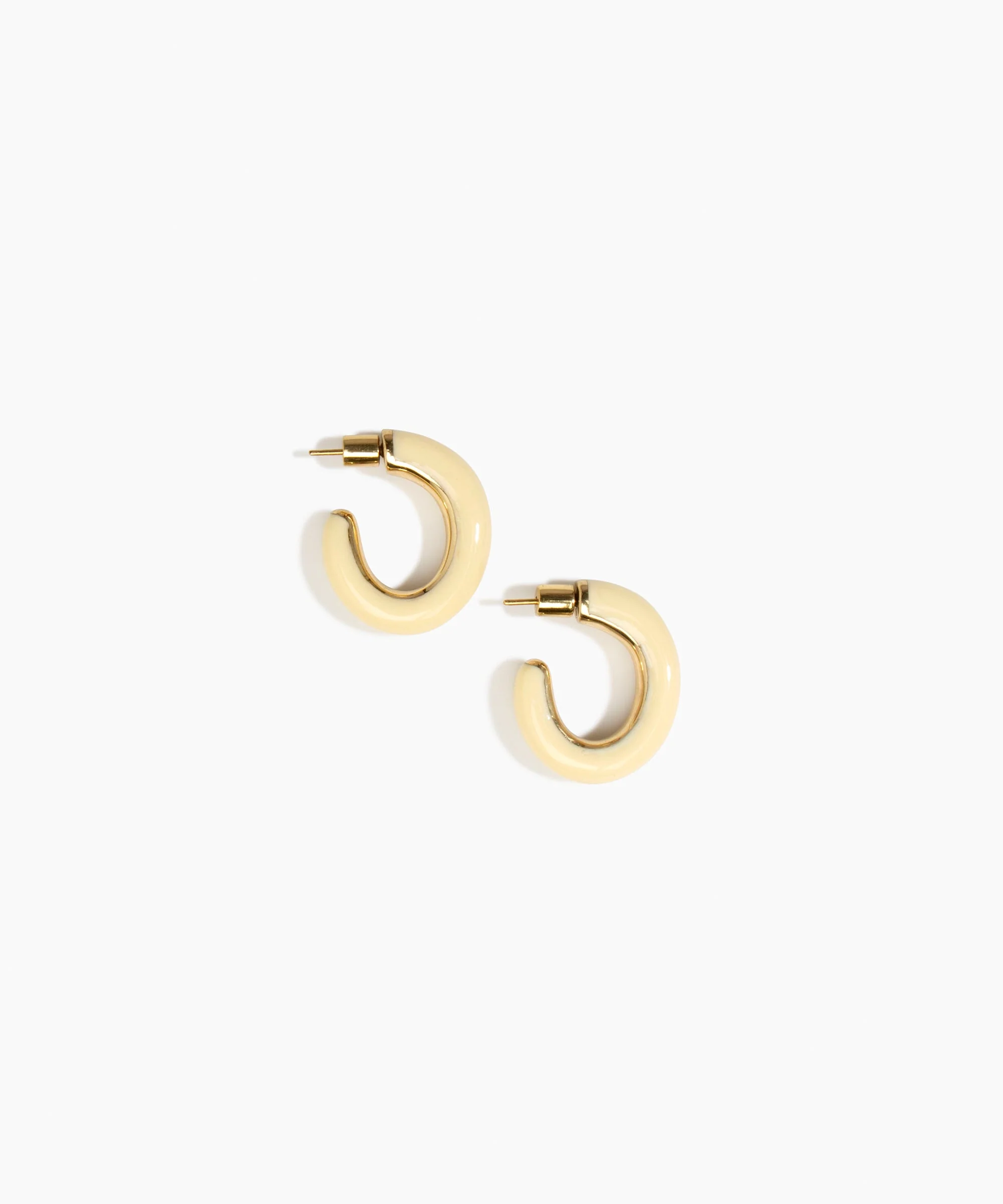 Medium Pebble Duo Hoop Earrings - Image 7