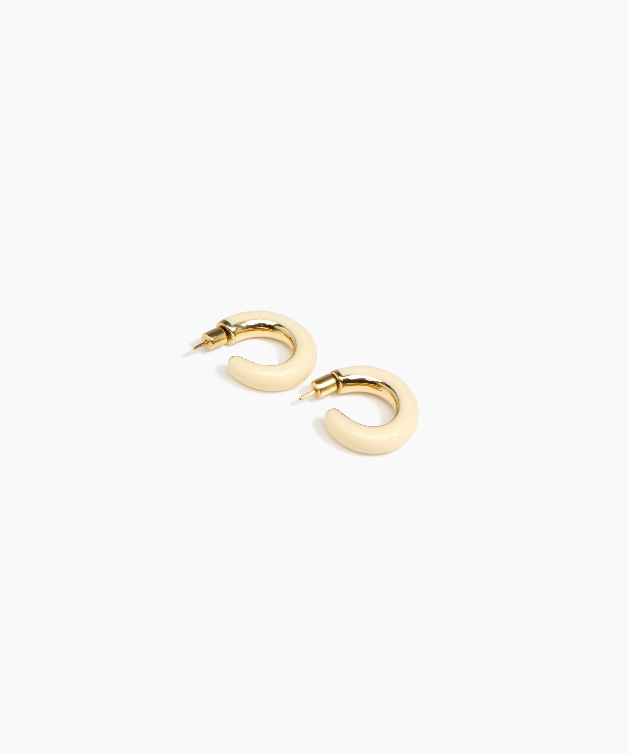 Medium Pebble Duo Hoop Earrings - Image 8