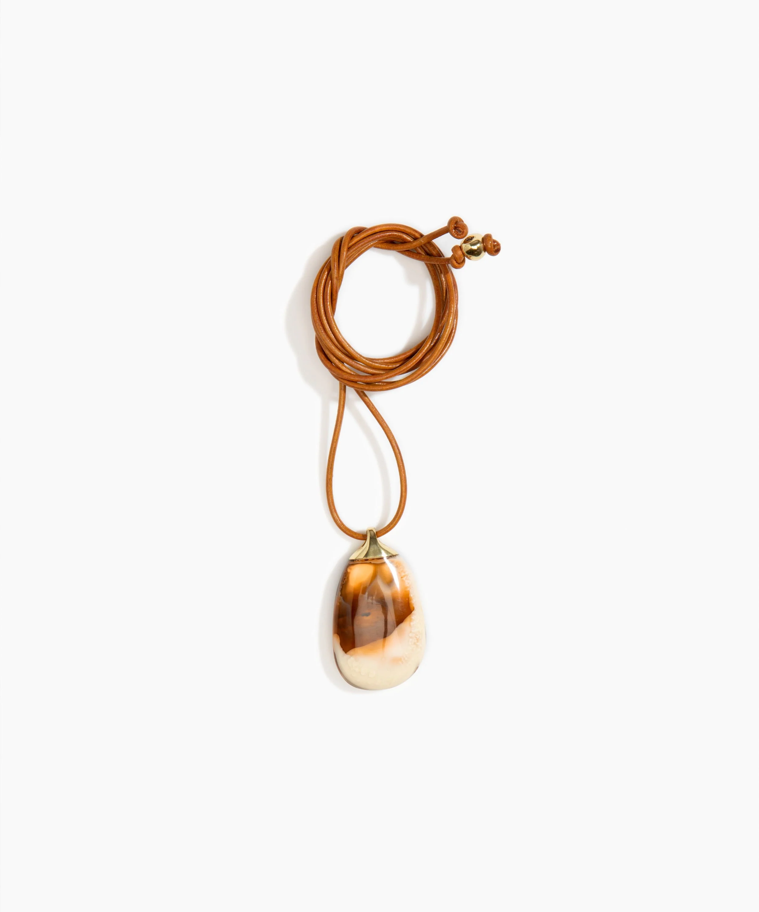 River Rock Pendant on Leather - Image 4