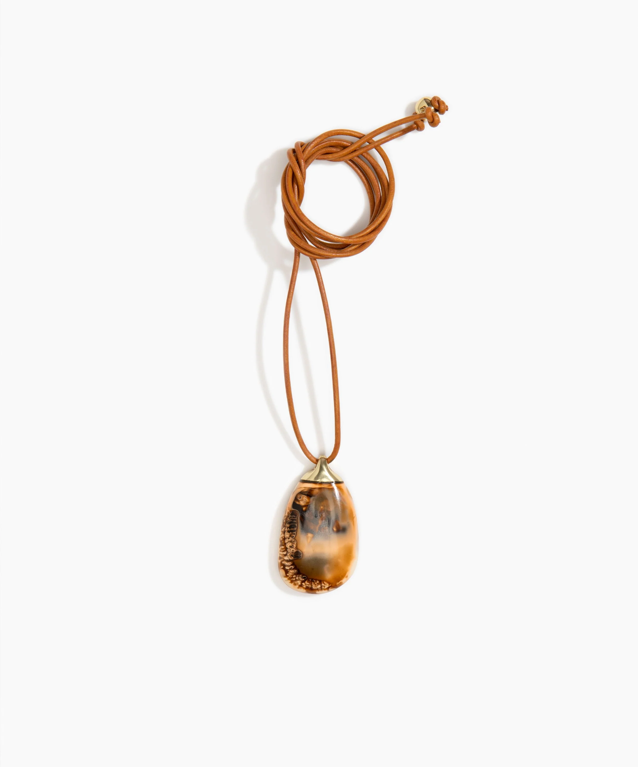 River Rock Pendant on Leather - Image 5