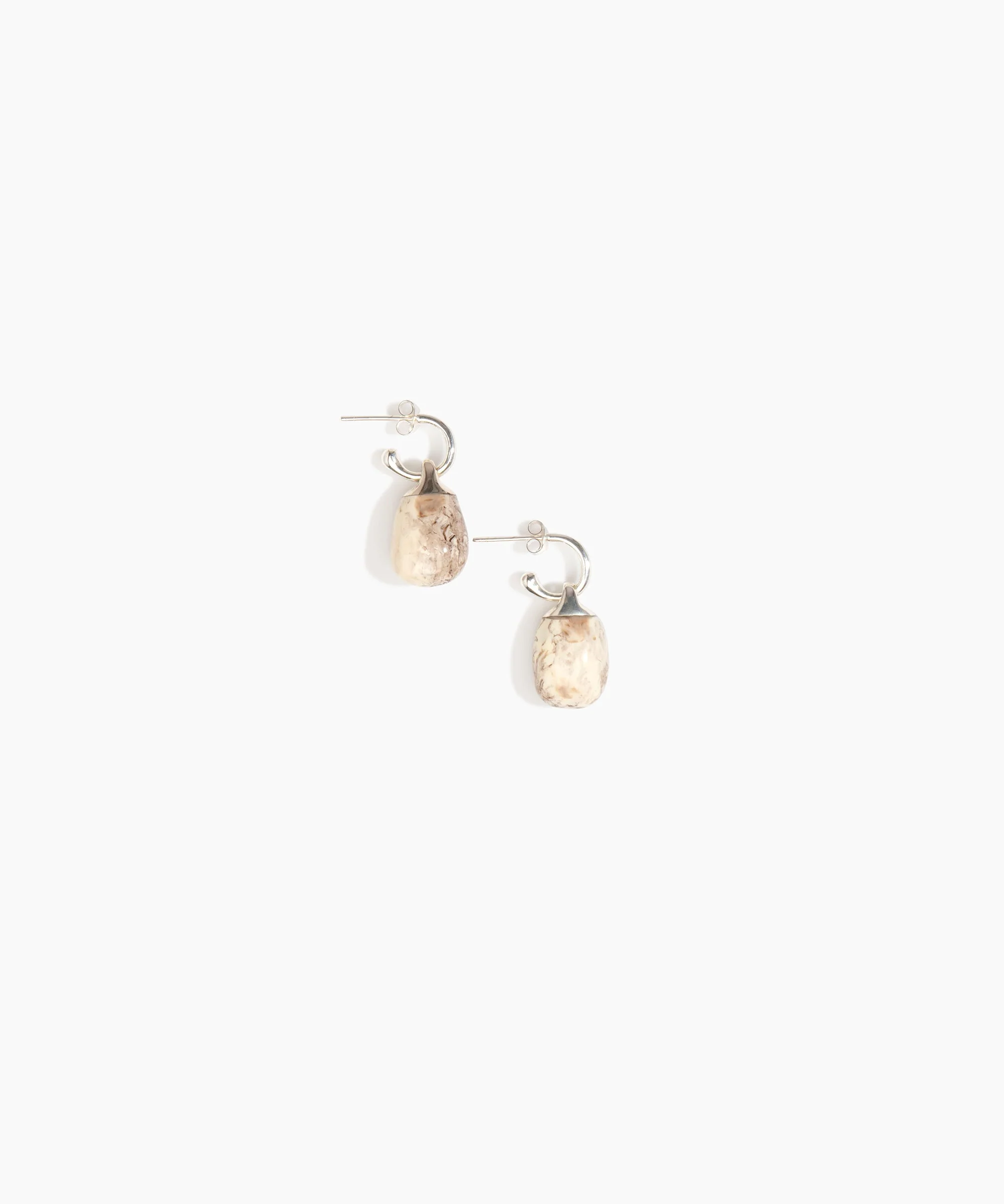 Small River Rock Hoop Earrings - Image 2