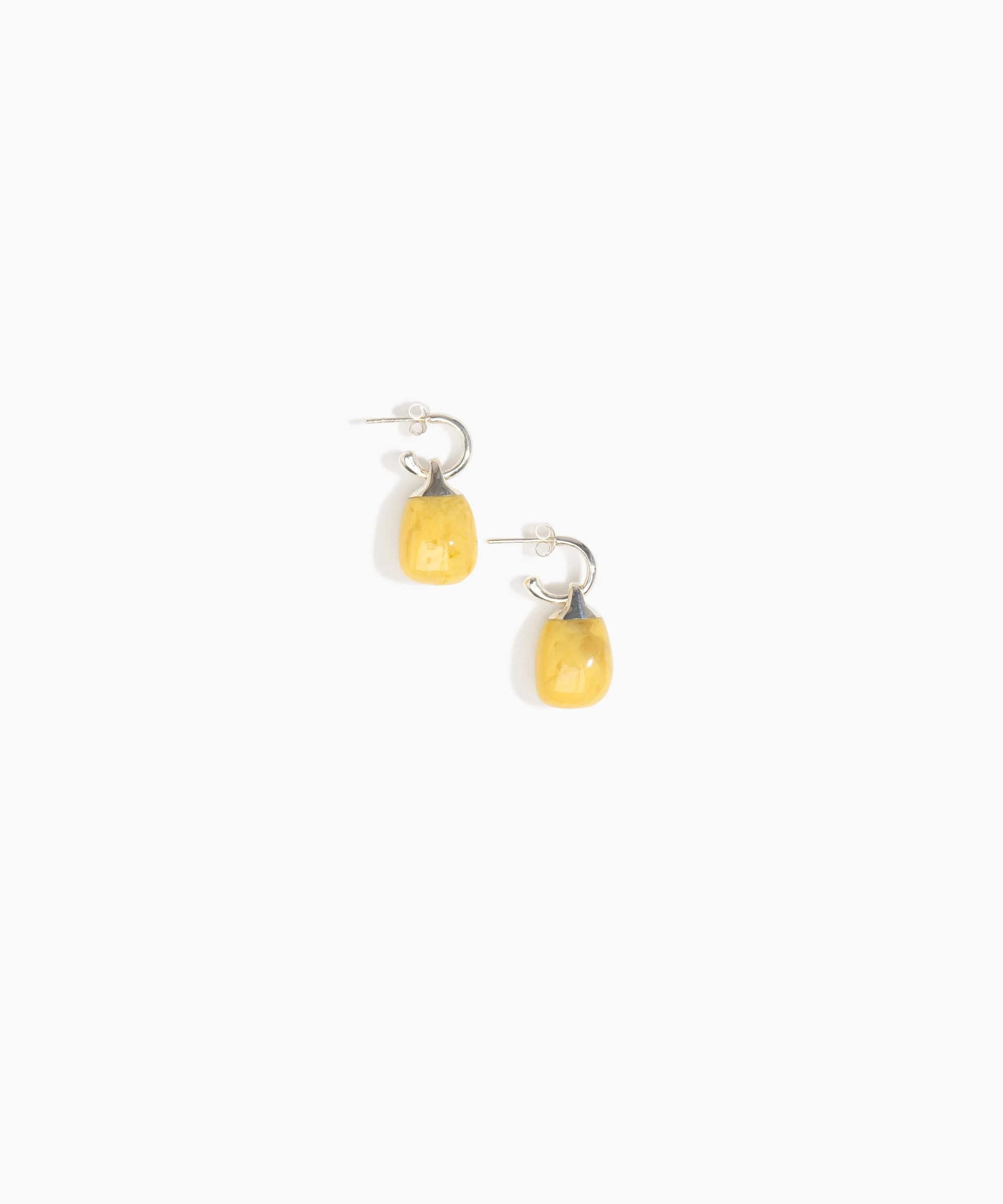 Small River Rock Hoop Earrings - Image 3