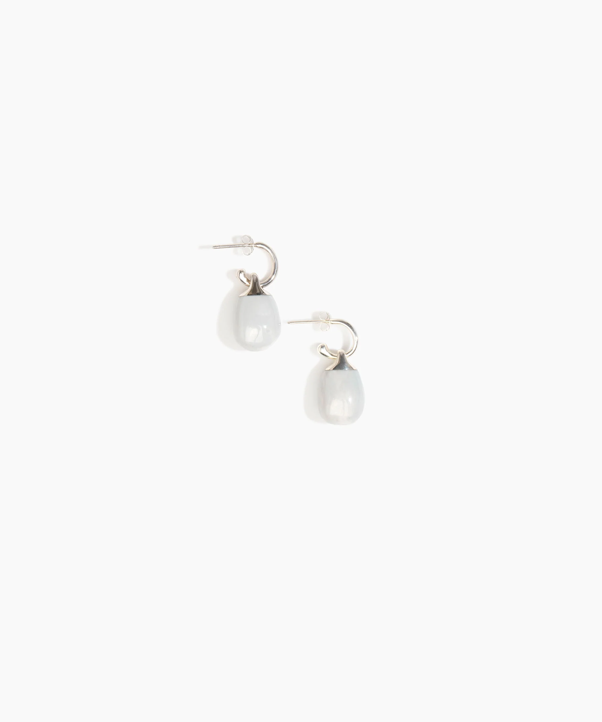 Small River Rock Hoop Earrings - Image 4