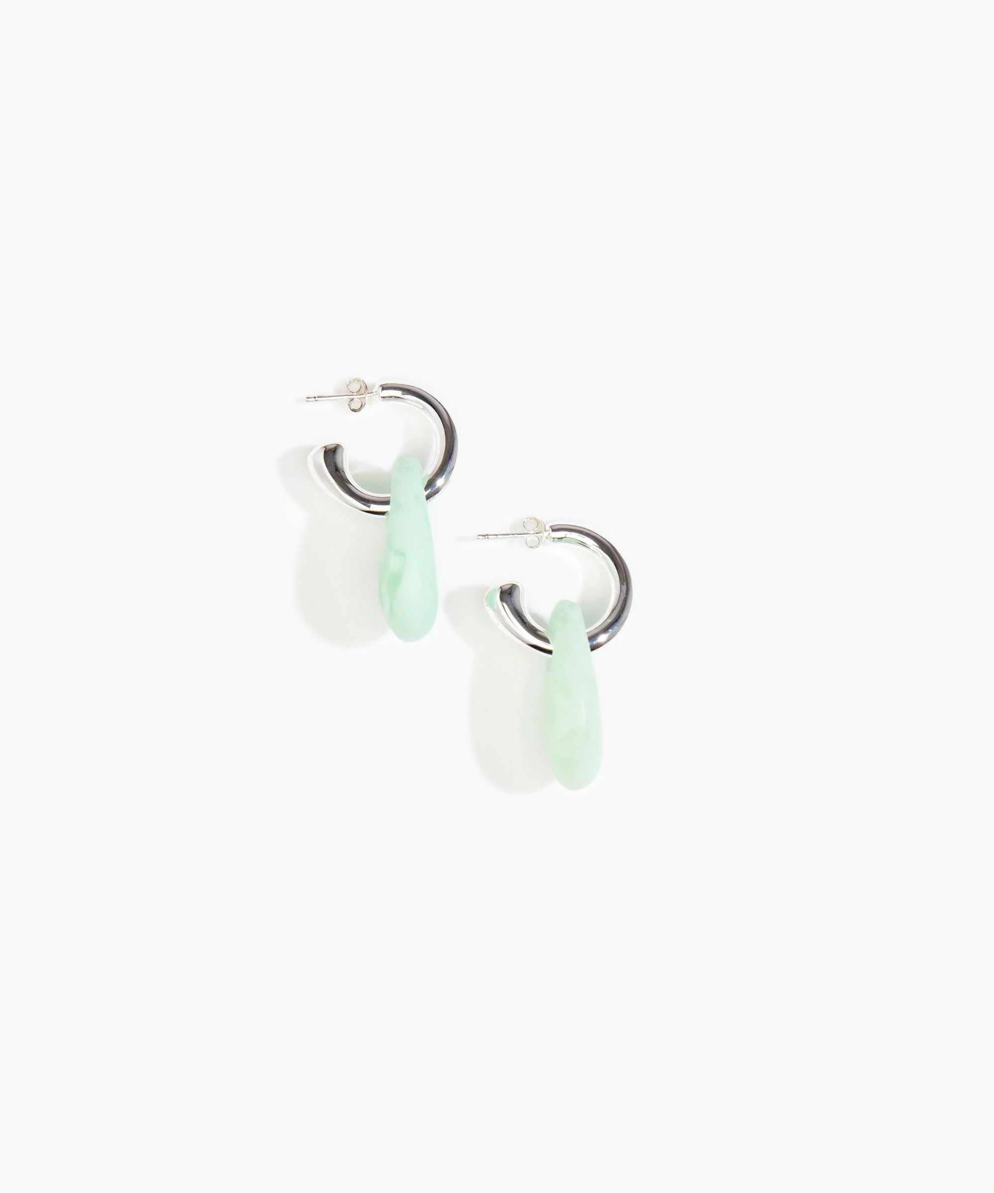 Small Rock Hoop Earrings - Image 10