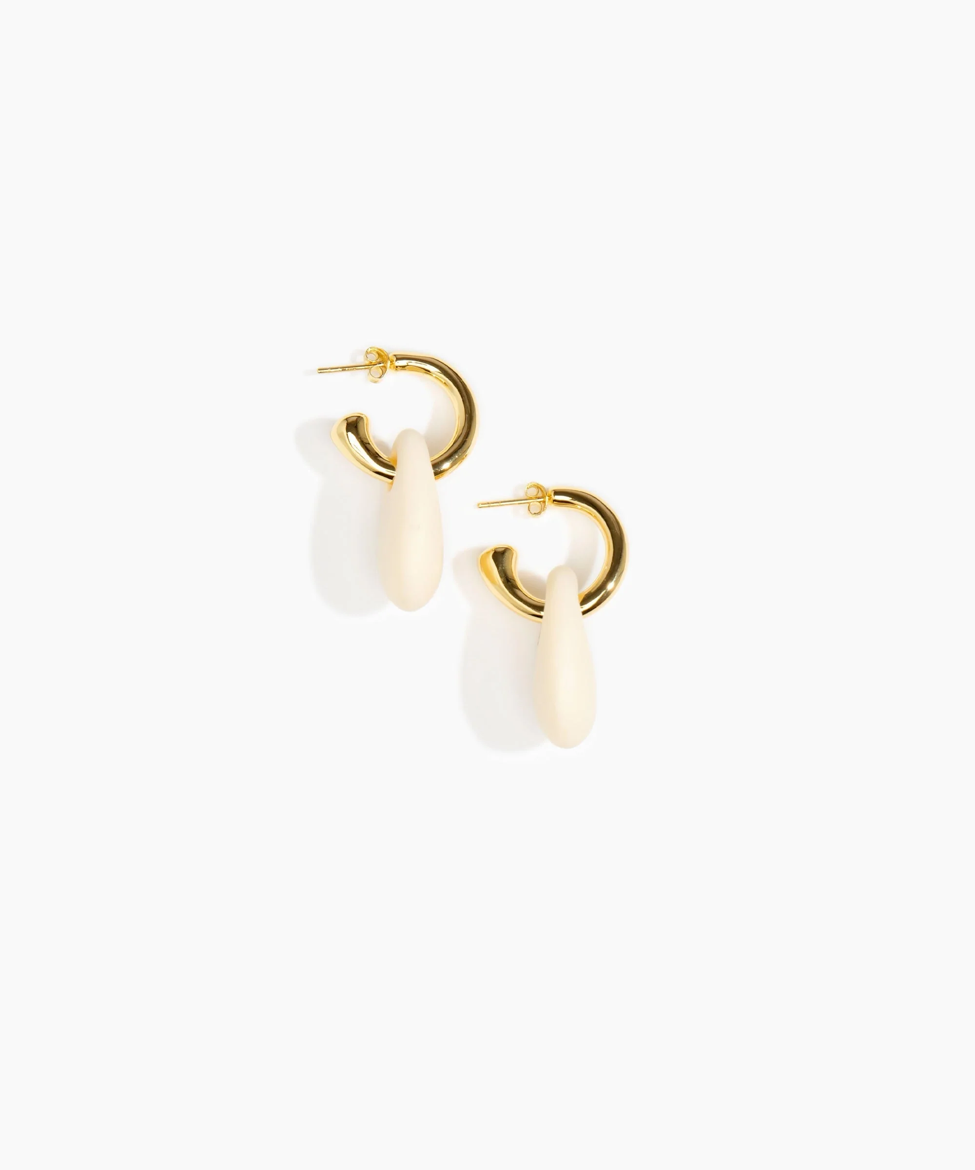 Small Rock Hoop Earrings - Image 2