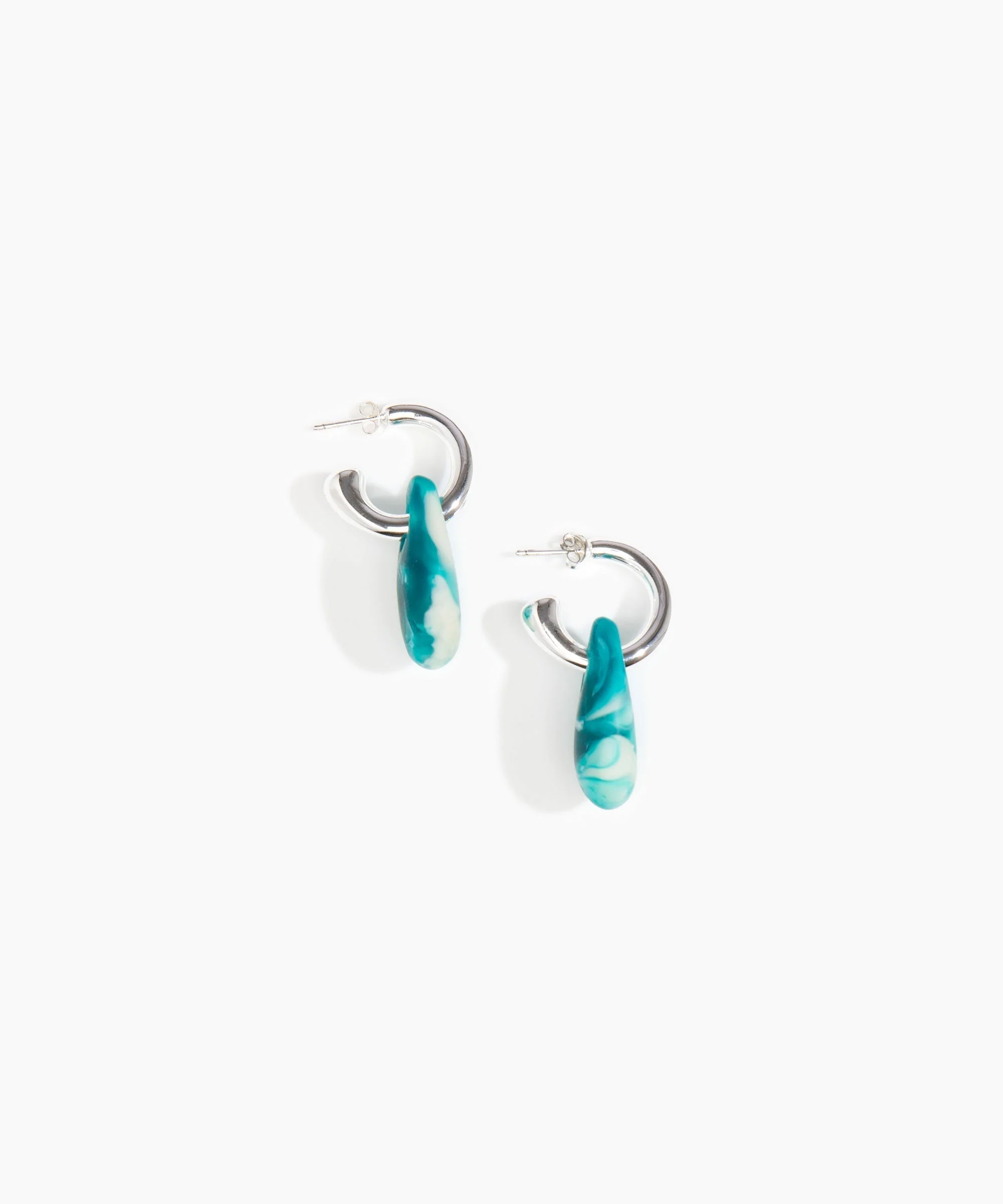 Small Rock Hoop Earrings - Image 3