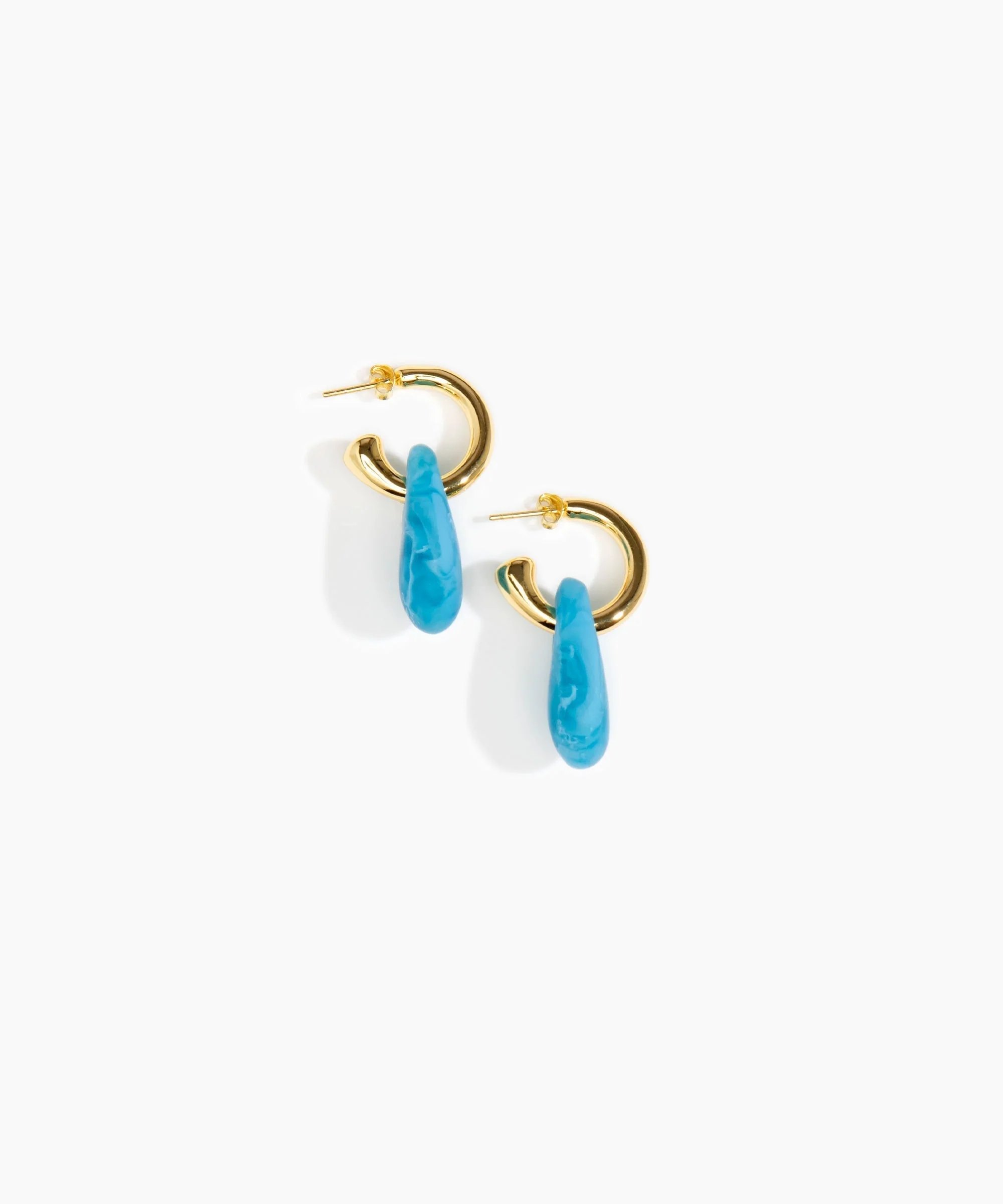 Small Rock Hoop Earrings - Image 34