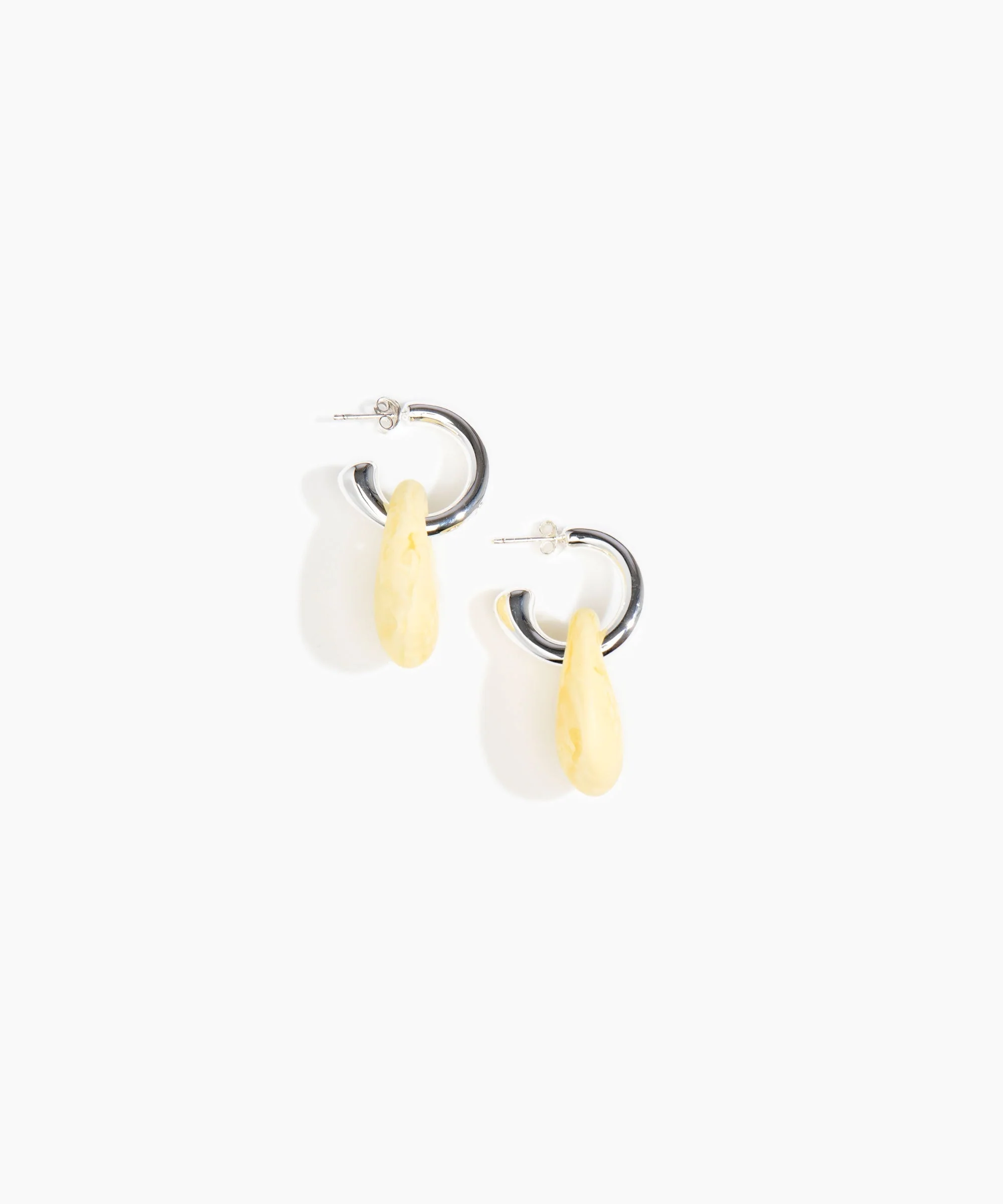 Small Rock Hoop Earrings - Image 4