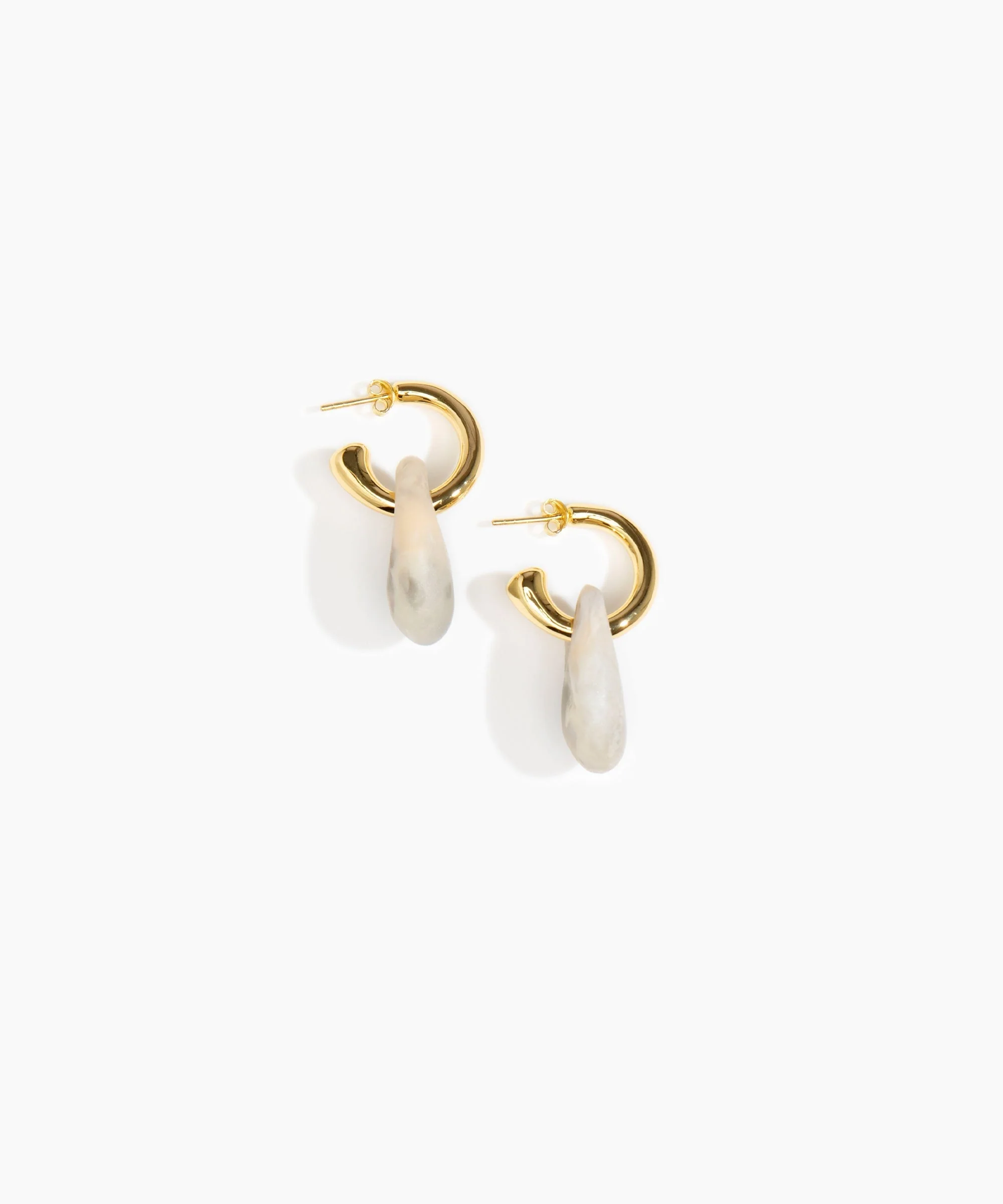 Small Rock Hoop Earrings - Image 43