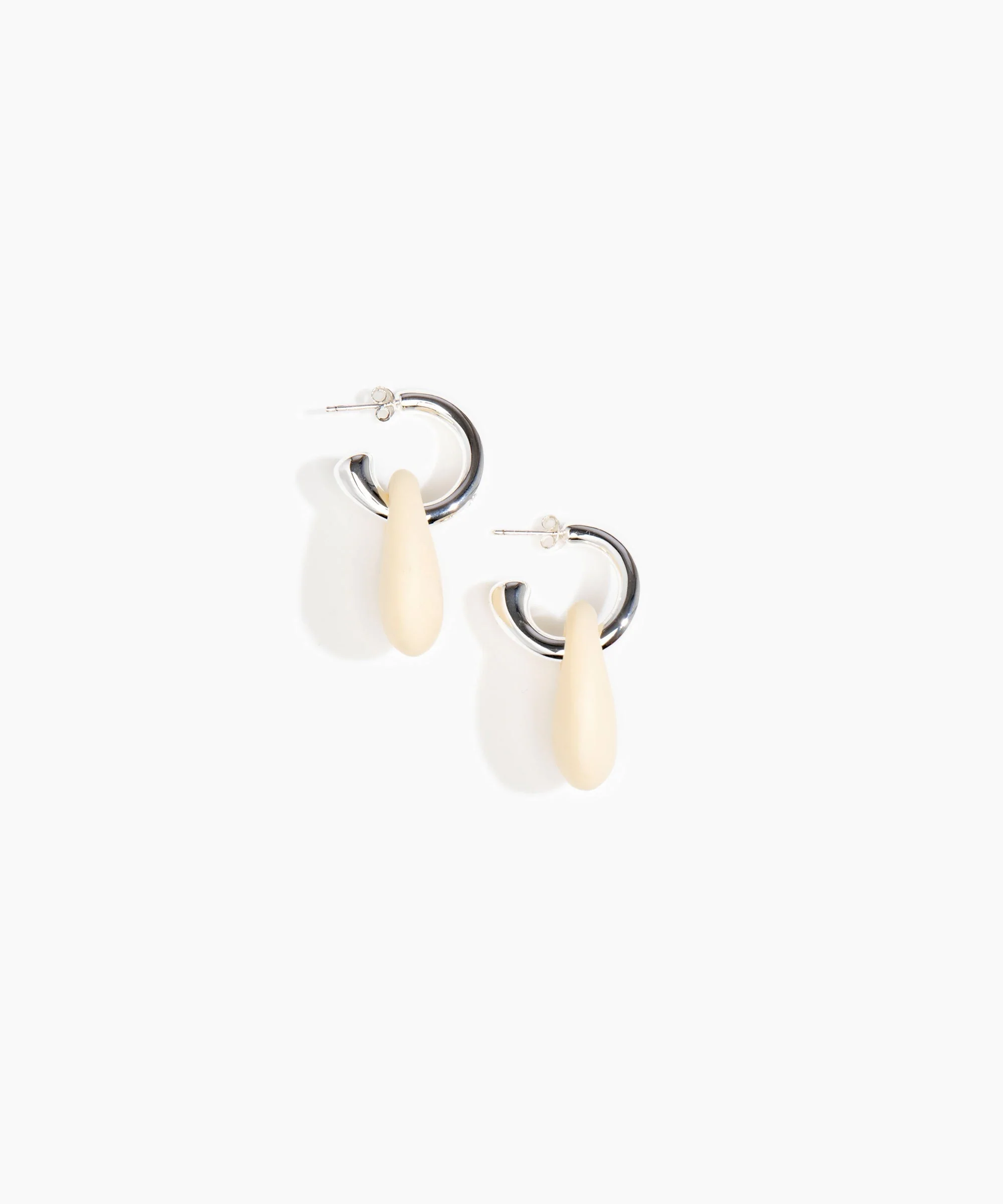 Small Rock Hoop Earrings - Image 5