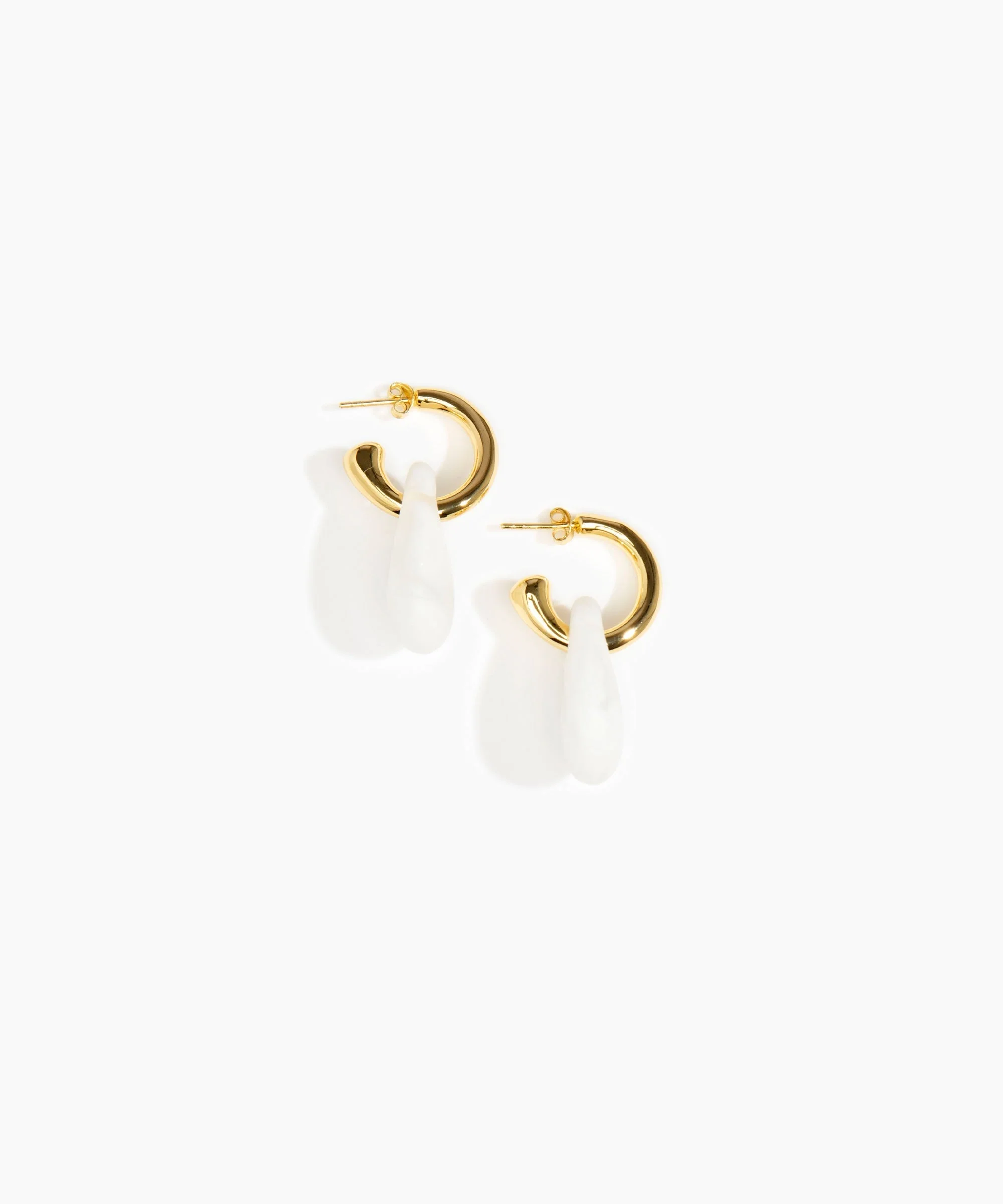 Small Rock Hoop Earrings - Image 6