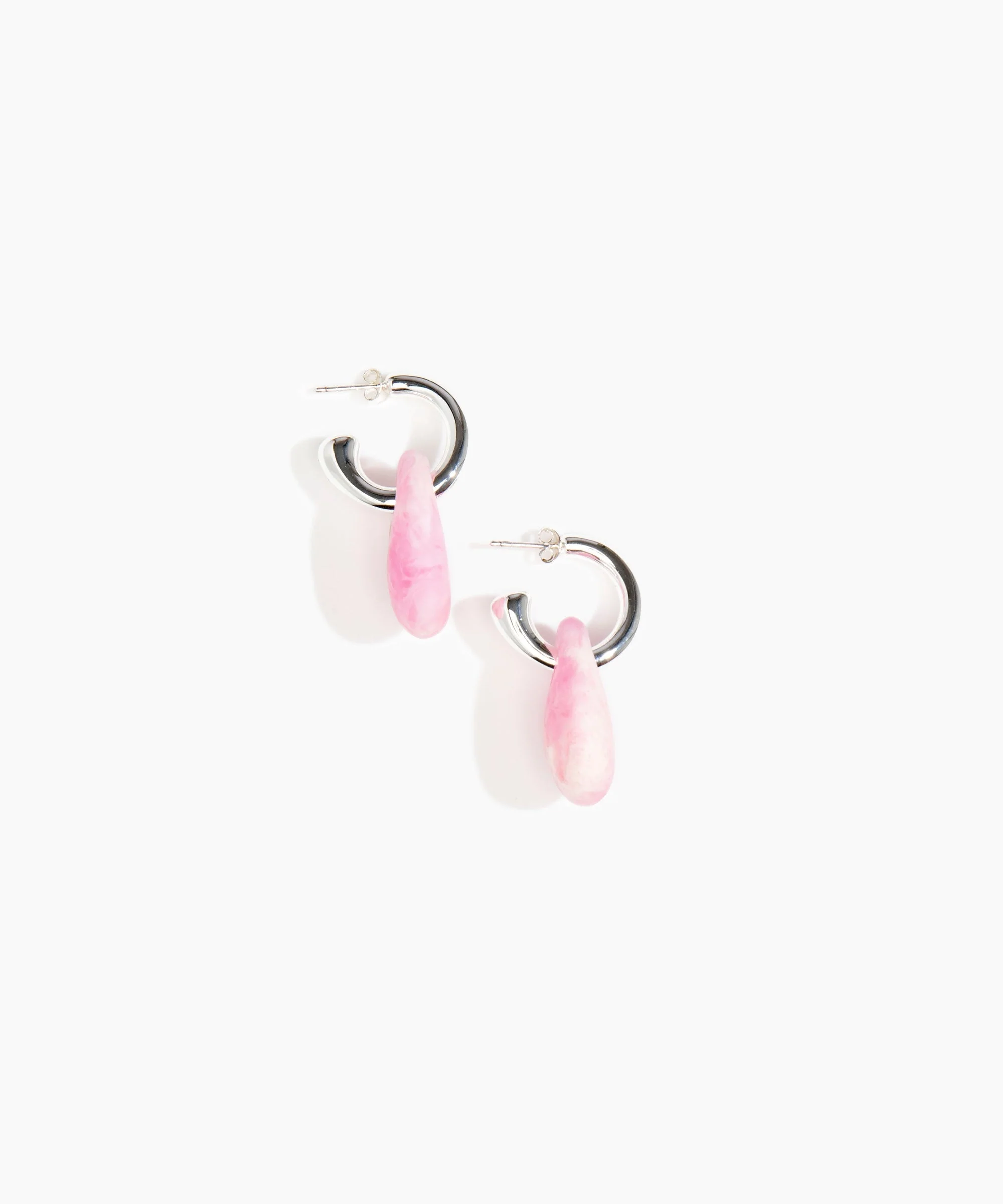 Small Rock Hoop Earrings - Image 8